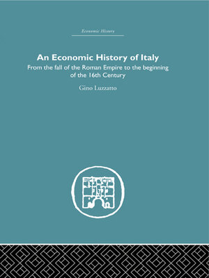 cover image of An Economic History of Italy